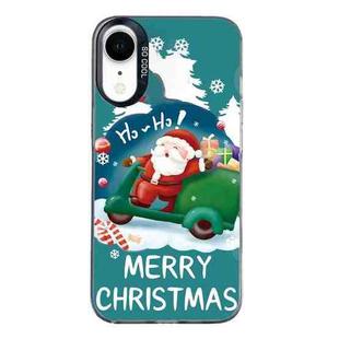 For iPhone XR Christmas Series PC Full Coverage Pattern Phone Case(CK047 Black)