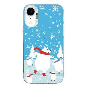 For iPhone XR Christmas Series PC Full Coverage Pattern Phone Case(CW037 White)