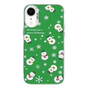 For iPhone XR Christmas Series PC Full Coverage Pattern Phone Case(CW038 White)