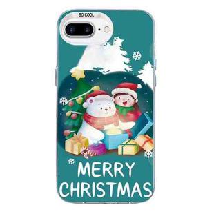 For iPhone 7 Plus / 8 Plus Christmas Series PC Full Coverage Pattern Phone Case(CW048 White)