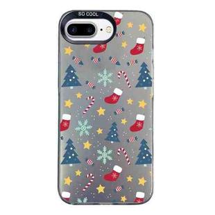 For iPhone 7 Plus / 8 Plus Christmas Series PC Full Coverage Pattern Phone Case(CK036 Black)