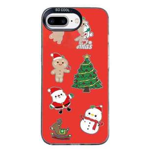 For iPhone 7 Plus / 8 Plus Christmas Series PC Full Coverage Pattern Phone Case(CK040 Black)