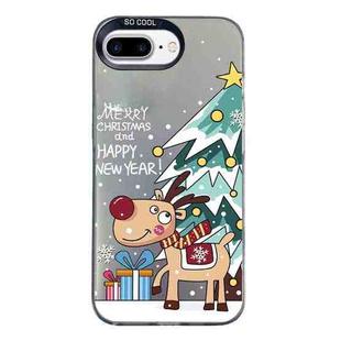 For iPhone 7 Plus / 8 Plus Christmas Series PC Full Coverage Pattern Phone Case(CK042 Black)