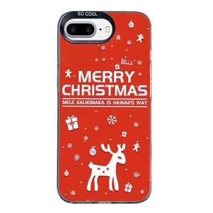 For iPhone 7 Plus / 8 Plus Christmas Series PC Full Coverage Pattern Phone Case(CK045 Black)