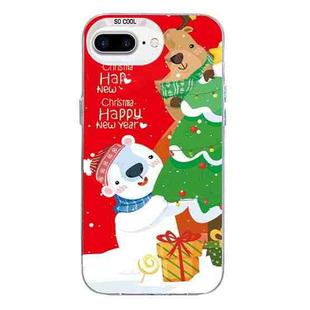 For iPhone 7 Plus / 8 Plus Christmas Series PC Full Coverage Pattern Phone Case(CW033 White)