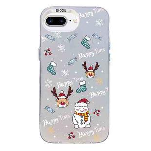 For iPhone 7 Plus / 8 Plus Christmas Series PC Full Coverage Pattern Phone Case(CW041 White)