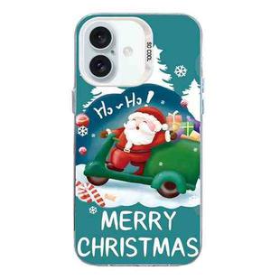 For iPhone 16 Plus Christmas Series PC Full Coverage Pattern Phone Case(CW047 White)