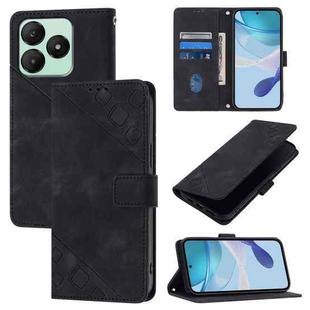 For Wiko T20 Skin-feel Embossed Leather Phone Case(Black)