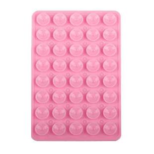 Mobile Phone Silicone 40 Double Side Suction Cup Back Stickers(Pink)