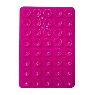 Mobile Phone Silicone 40 Double Side Suction Cup Back Stickers(Rose Red)