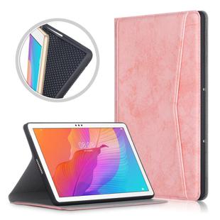 For Huawei Enjoy Tablet 2 10.1 inch / Honor Pad 6 10.1 inch Marble Cloth Texture Horizontal Flip Leather Case with Holder(Pink)