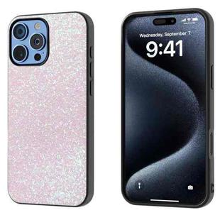 For iPhone 16 Pro Max Black Frame Colorful Glitter Phone Case(Glitter Pink)