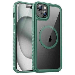 For iPhone 15 Plus Forerunner Shockproof Acrylic Hybrid TPU Magsafe Phone Case(Green)