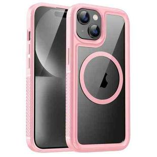 For iPhone 15 Forerunner Shockproof Acrylic Hybrid TPU Magsafe Phone Case(Pink)