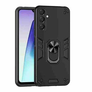 For Samsung Galaxy A17 5G Shockproof Metal Ring Holder Phone Case(Black)