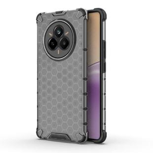 For Realme 14 Pro 5G Global Shockproof Honeycomb PC + TPU Protective Phone Case(Black)