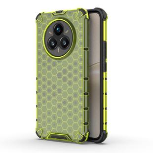 For Realme 14 Pro+ 5G Shockproof Honeycomb PC + TPU Protective Phone Case(Green)