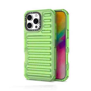 For iPhone 16 Pro Max High Transparency TPU Hybrid PC Airbag Phone Case(Transparent Green)