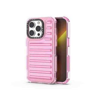 For iPhone 14 Pro High Transparency TPU Hybrid PC Airbag Phone Case(Pink)