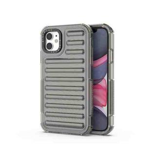 For iPhone 11 High Transparency TPU Hybrid PC Airbag Phone Case(Transparent Black)