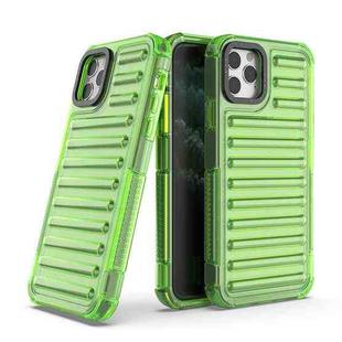For iPhone 11 Pro Max High Transparency TPU Hybrid PC Airbag Phone Case(Transparent Green)