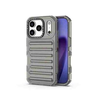 For iPhone 17 Pro High Transparency TPU Hybrid PC Airbag Phone Case(Transparent Black)
