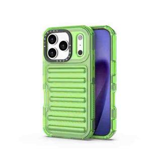 For iPhone 17 Pro High Transparency TPU Hybrid PC Airbag Phone Case(Transparent Green)