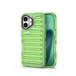 For iPhone 17 High Transparency TPU Hybrid PC Airbag Phone Case(Transparent Green)