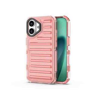 For iPhone 17 High Transparency TPU Hybrid PC Airbag Phone Case(Pink)