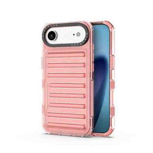 For iPhone 17 Air High Transparency TPU Hybrid PC Airbag Phone Case(Peach Red)