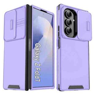 For Samsung Galaxy Z Flip7 Sliding Camshield TPU + PC Phone Case(Purple)