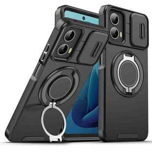 For Motorola Moto G 5G 2024 Sliding Camshield Ring Holder Phone Case(Black)