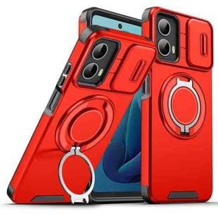 For Motorola Moto G 5G 2024 Sliding Camshield Ring Holder Phone Case(Red)