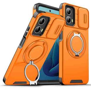 For Motorola Moto G 5G 2024 Sliding Camshield Ring Holder Phone Case(Orange)