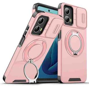 For Motorola Moto G 5G 2024 Sliding Camshield Ring Holder Phone Case(Pink)