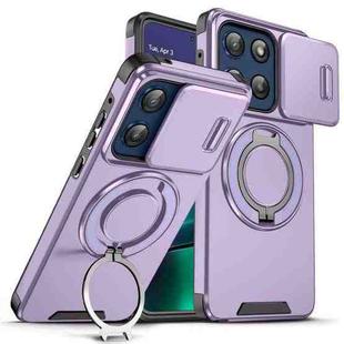 For Motorola Moto G Stylus 5G 2025 Sliding Camshield Ring Holder Phone Case(Purple)
