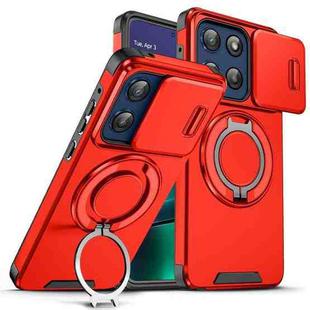 For Motorola Moto G Stylus 5G 2025 Sliding Camshield Ring Holder Phone Case(Red)