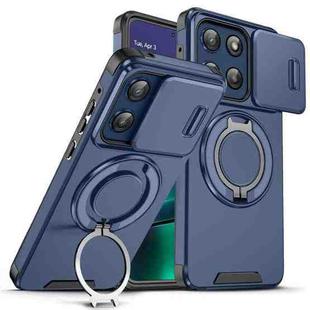 For Motorola Moto G Stylus 5G 2025 Sliding Camshield Ring Holder Phone Case(Blue)