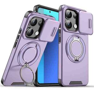 For Redmi Note 13 4G Sliding Camshield Ring Holder Phone Case(Purple)