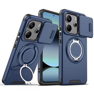 For Redmi Note 14 4G 163.25mm Sliding Camshield Ring Holder Phone Case(Blue)