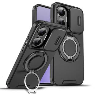 For Redmi Turbo 4 Pro / Poco F7 Sliding Camshield Ring Holder Phone Case(Black)