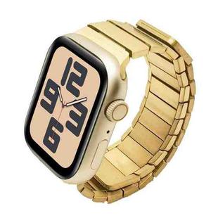 For Apple Watch SE 2023 44mm Single Bead Magnetic Stainless Steel Watch Band(Gold)