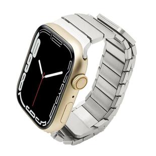 For Apple Watch Series 7 41mm Single Bead Magnetic Stainless Steel Watch Band(Silver)