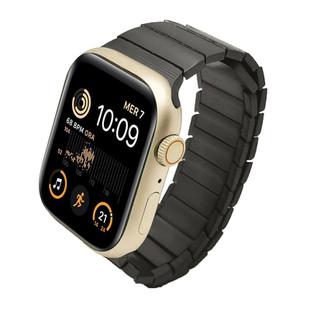 For Apple Watch SE 40mm Single Bead Magnetic Stainless Steel Watch Band(Black)