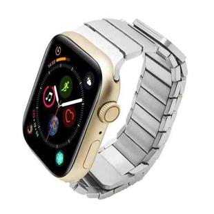 For Apple Watch Series 4 44mm Single Bead Magnetic Stainless Steel Watch Band(Silver)