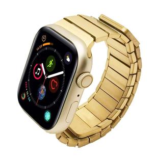 For Apple Watch Series 4 40mm Single Bead Magnetic Stainless Steel Watch Band(Gold)