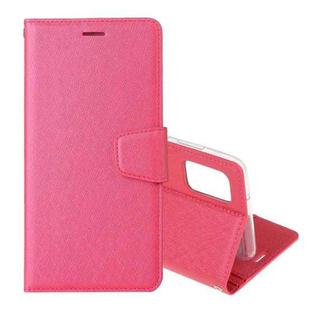 For OPPO Reno4 Silk Texture Horizontal Flip Leather Case with Holder & Card slots & Wallet & Photo Frame(Rose Red)