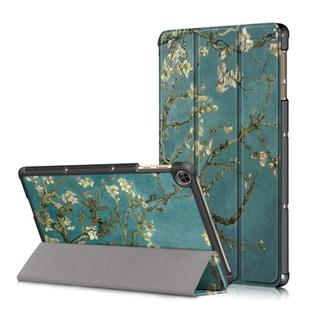 For Huawei Enjoy Tablet 2 10.1 inch / Honor Pad 6 10.1 inch Colored Drawing Pattern Horizontal Flip Leather Case with Three-folding Holder & Sleep / Wake-up Function(Apricot Blossom)