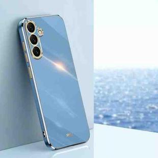 For Samsung Galaxy S25 5G XINLI Straight Edge 6D Electroplate TPU Phone Case(Celestial Blue)