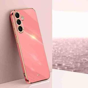 For Samsung Galaxy S25+ 5G XINLI Straight Edge 6D Electroplate TPU Phone Case(Hawthorn Red)